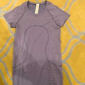 Lululemon Athletica Blue Striped Top